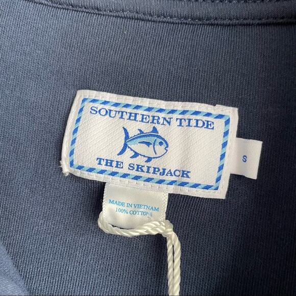 🆕 Skipjack 1/4 Zip Pullover in Blue Depths by Southern Tide NWT Navy sz Small - Picture 9 of 9